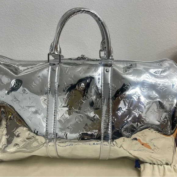LV Silver Mirior Keepall Bandoulière 50